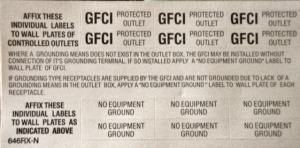 GFCI Labels